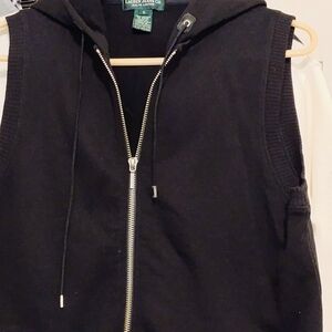 Polo by Ralph Lauren Black Hooded Vest